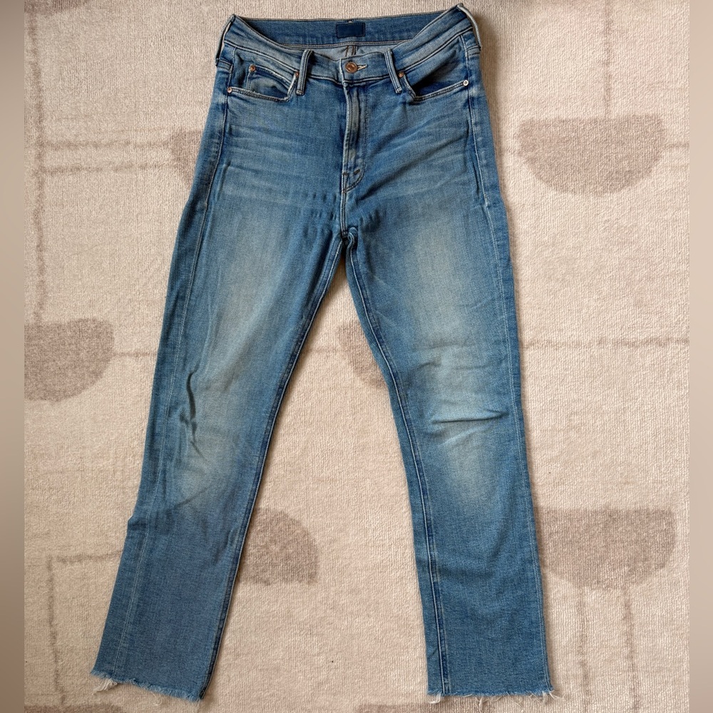 Women's Mother mid rise dazzler ankle fray - size 26